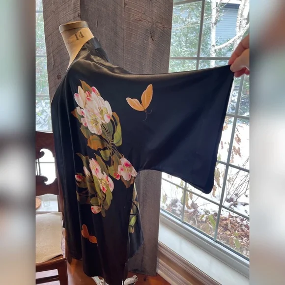 Silk Kimono Robe Plus Size - Picture 7 of 16